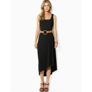 Lauren by Ralph Lauren Navy
Sleeveless Midi Dress Minimalist Quiet Luxury 
Sz 6